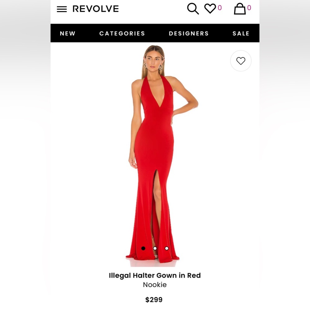 Beautiful cocktail red dress halter